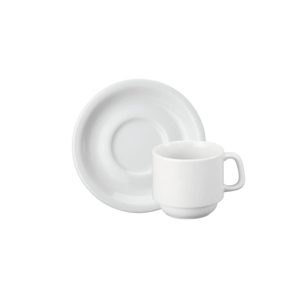 Xícara Chá com Pires 200ml Porcelana Schmidt - Mod. Cilindrica 007