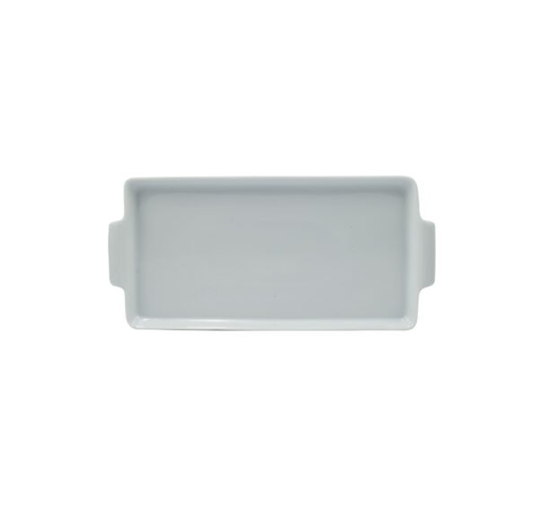 Bandeja Retangular c/ alça 27 cm - Porcelana Schmidt - Mod. Couvert