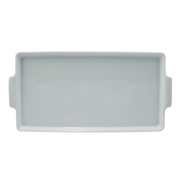 Bandeja Retangular c/ alça 37 cm - Porcelana Schmidt - Mod. Couvert