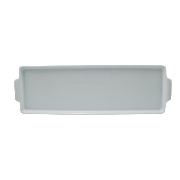 Bandeja Retangular c/ alça 40 cm - Porcelana Schmidt - Mod. Couvert