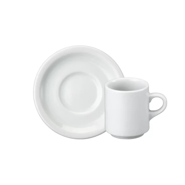 Xicara Café Com Pires 90ml Porcelana Schmidt - Mod. Arizona