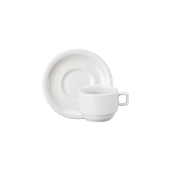 Xicara Café Com Pires 100ml Porcelana Schmidt - Mod. Protel