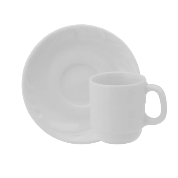 Xicara Café Com Pires 70ml Porcelana Schmidt - Mod. Waves