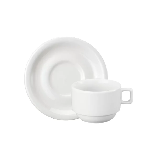 Xicara Chá Com Pires 200ml Porcelana Schmidt - Mod. Protel