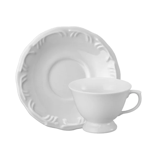 Xicara Café Com Pires 70ml Porcelana Schmidt - Mod. Pomerode