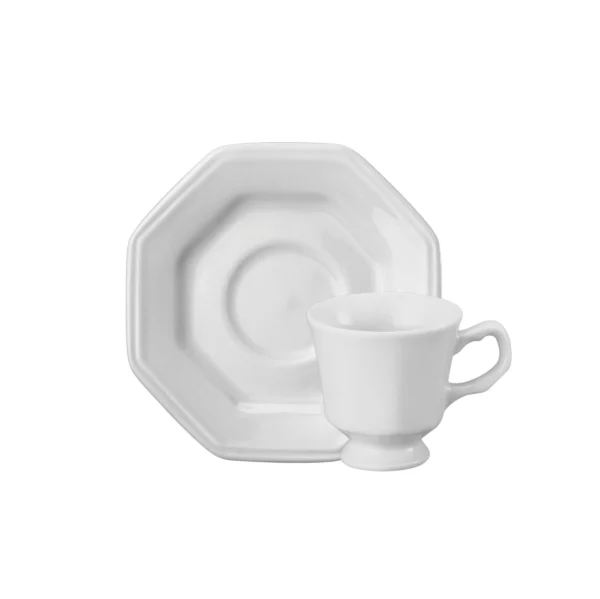Xicara Café Com Pires 60ml Porcelana Schmidt - Mod. Prisma 077