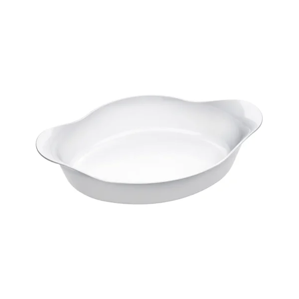 Assadeira Oval Branca Marinex Opaline de 1L
