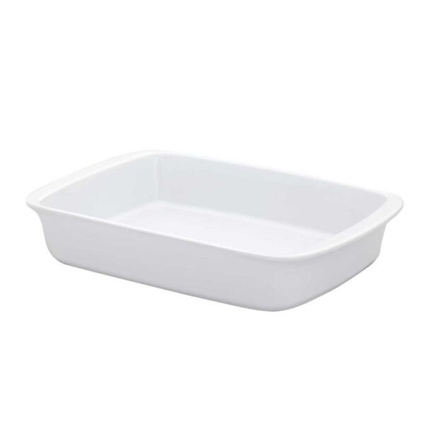 TRAVESSA REFRATÁRIA TANGO GRANDE 40X24X7 CM BRANCO