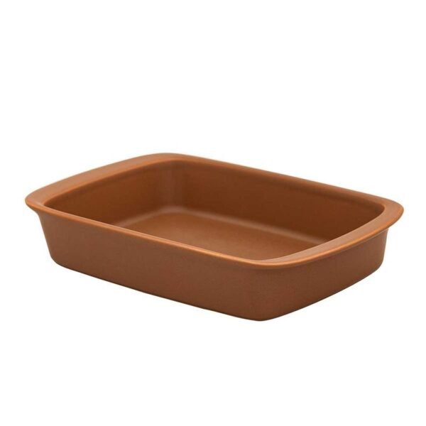 TRAVESSA REFRATÁRIA TANGO GRANDE 40X24X7 CM MARROM