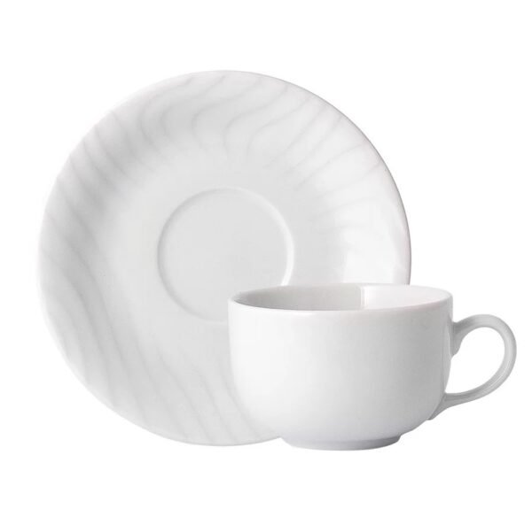 Xícara Café com Pires 100ml Porcelana Schmidt - Mod. Luiza